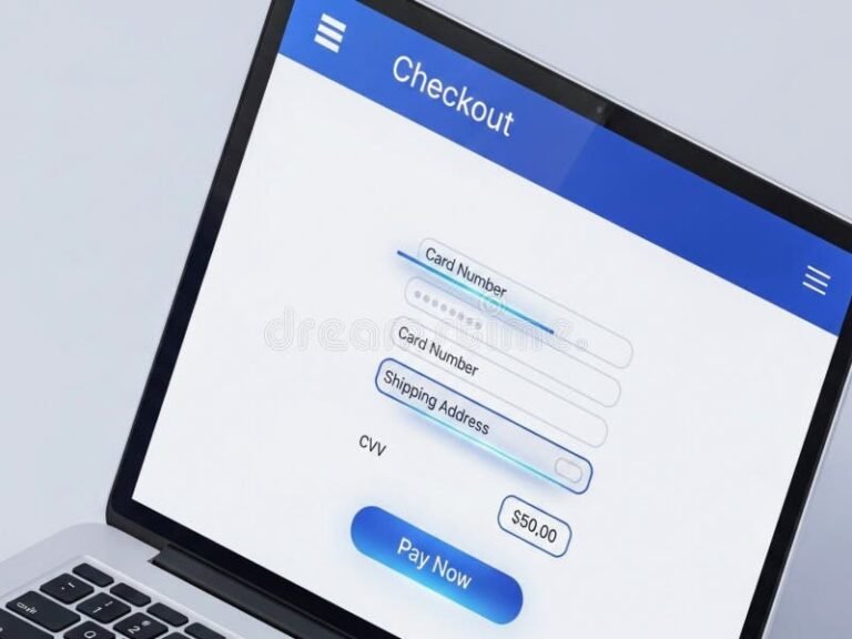 boton de pago en pantalla de computadora