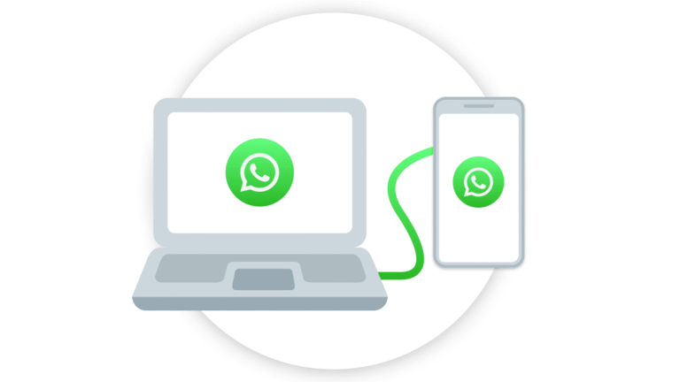 icono de whatsapp con dispositivos conectados