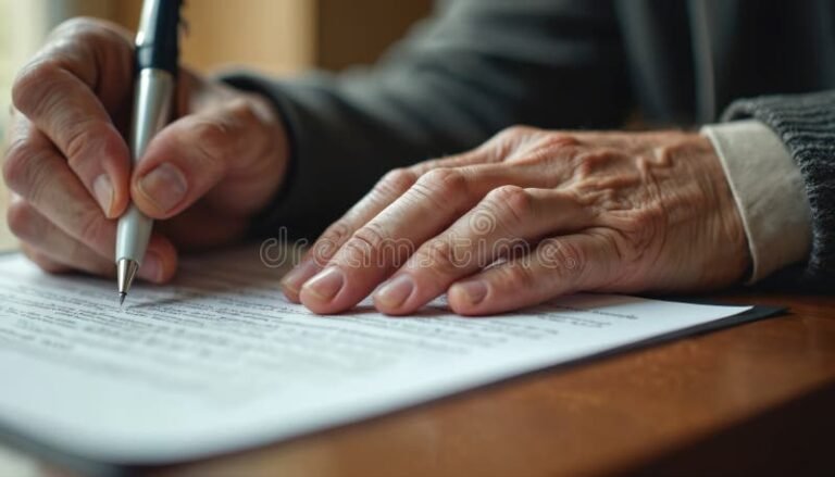 Cuánto vale una sucesión y cómo se calcula su valor legal 17 mano firmando un testamento antiguo